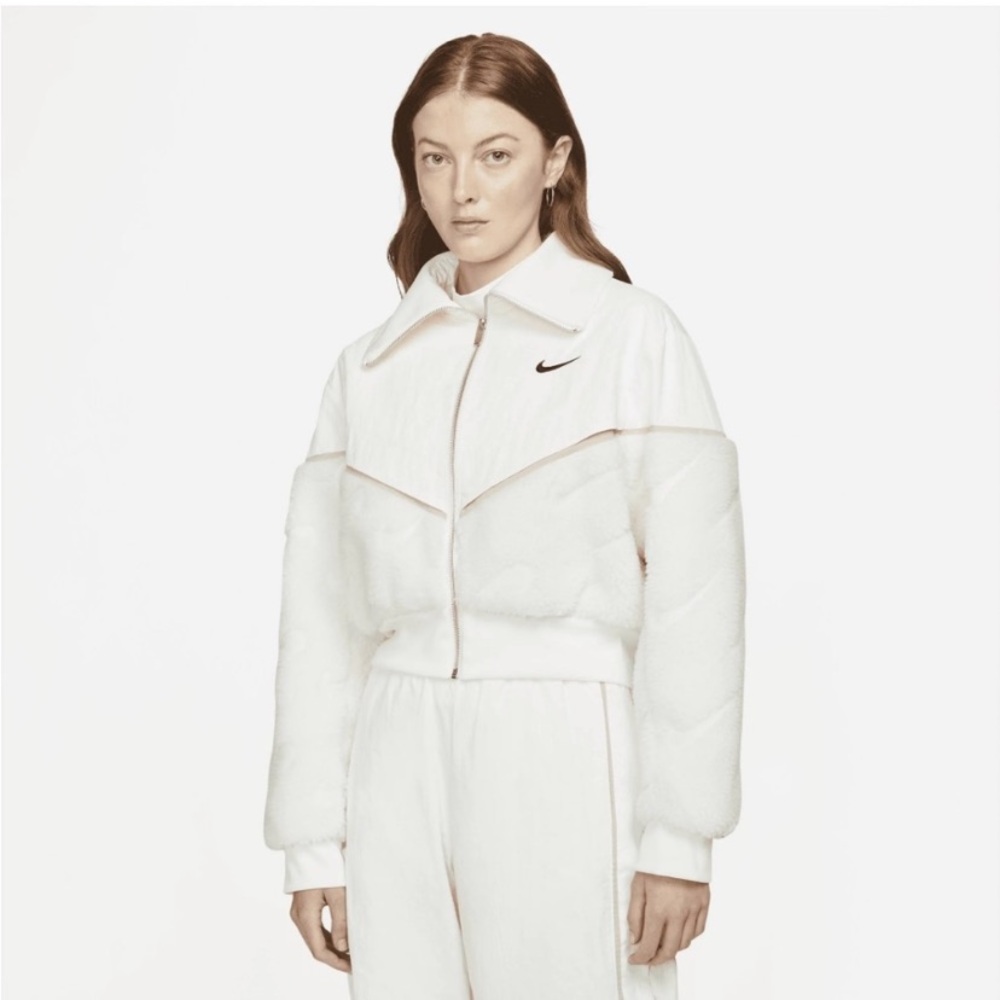 NWT Women’s Medium Nike Crop Mixed Media Jacket